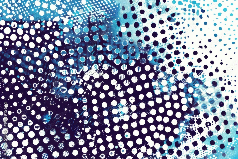 Poster dotted scatter brush, ink drawings, and texture methods. smooth color gradation. dot artistry, shadi