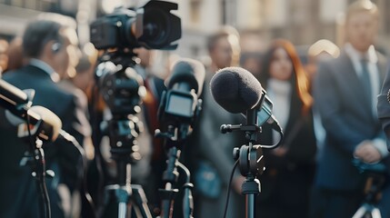Press Conference: Cameras and Microphones Ready