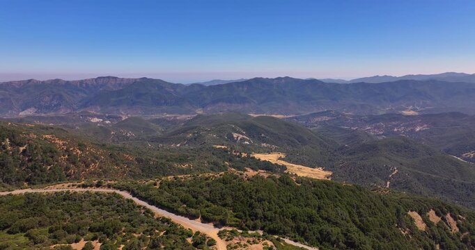 Aerial Drone Los Padres National Forest Ojai California