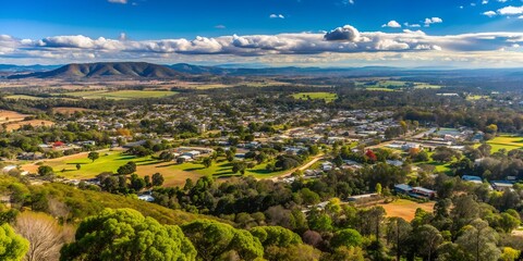 view over Albury Landscape  located in NSW Australia AI-Generated Content