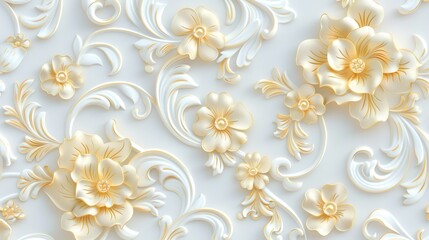 A beautiful floral design with gold accents