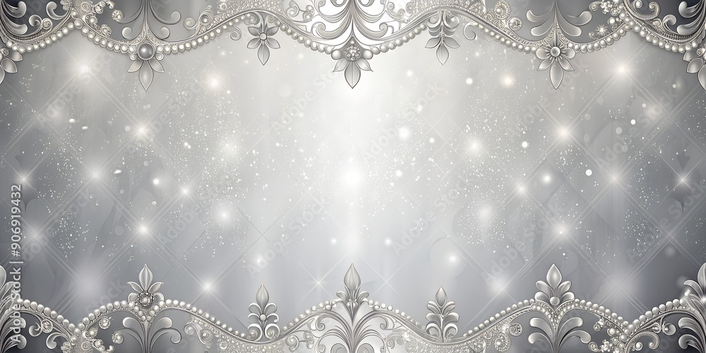 Poster a luxurious background material that shines in silver color ai-created content