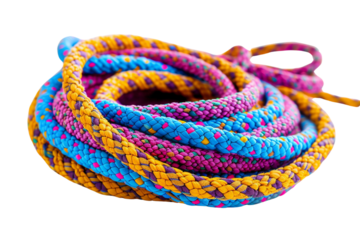 Vibrant Climbing Rope Coils