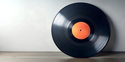 Obraz premium Schallplatte Vinyl Schellack Vinylscheibe Scheibe Platte AI-Created Content