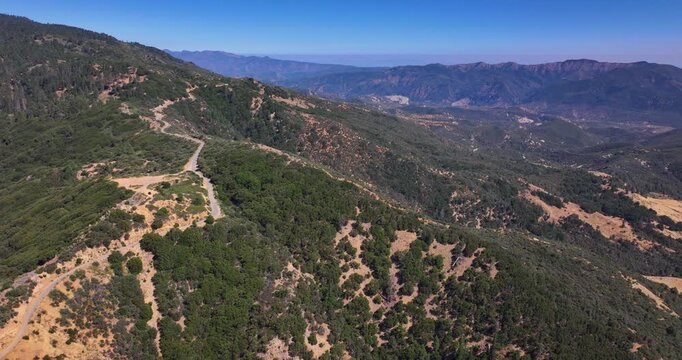 Aerial Drone Matilija Wilderness Ojai California 