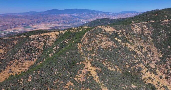 Aerial Drone Matilija Wilderness Los Padres California