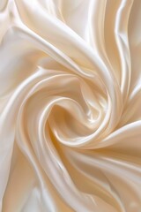 Obraz premium Serene composition showcasing a soft pastel beige cream color, shining like satin silk, creating