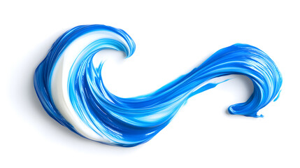 White gel cream smear isolated on white background	