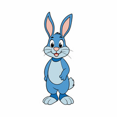 Adorable Rabbit Vector Illustration - Cartoon, Clipart, and Line Art Design