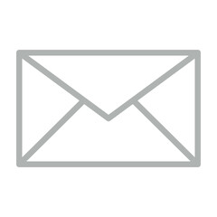 Mail Vector Line Grey Icon Design
