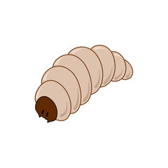 Larva maggot illustration or insect worms