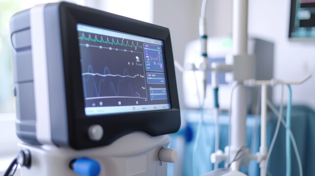 Bone densitometry machine in use