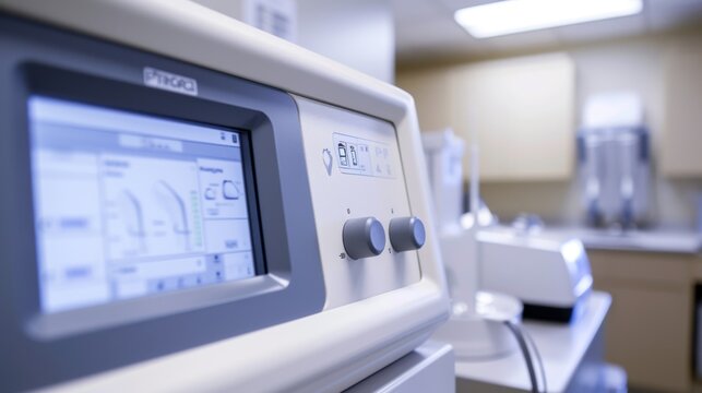 Bone densitometry machine in use