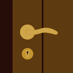 Lock door cartoon vector. free space for text. wallpaper. background.