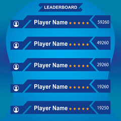 creative game leaderboard with abstract background