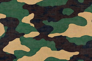 Camouflage seamless pattern, military fabric background texture