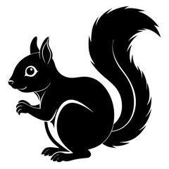 Charming Squirrel Vector Illustration - Cartoon Clipart and Line Art Design