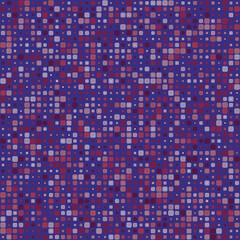 Abstract geometric design. Stacked rounded square frames in multiple colors. Purple, Blue, Violet, Dark, and Matching Background. Artistic vector illustration.