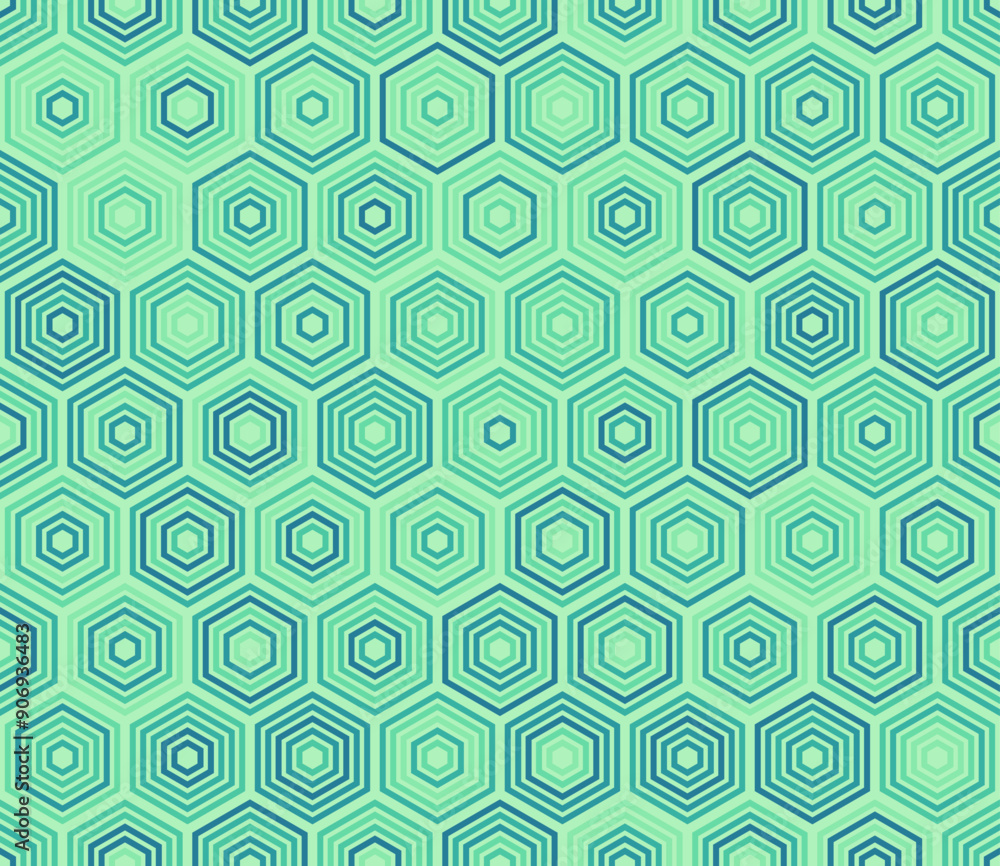 Poster mosaic background. hexagon stacked mosaic background. honeycomb cells. multiple tones color palette.