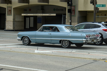 Old classic car in the street