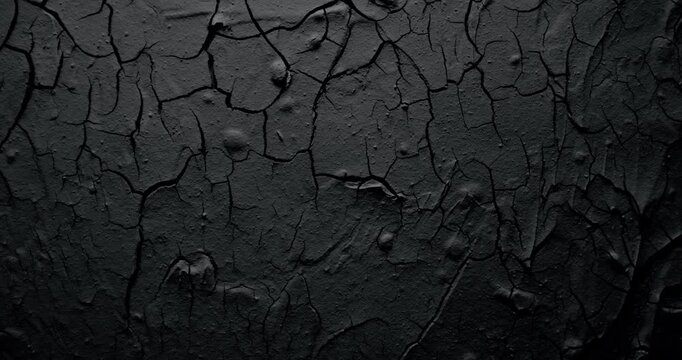 Rough rocky darkness. Dark crumpled texture surface. Used as a background and texture.