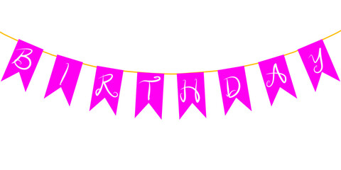  birthday text, ribbon with text, illustration of ribbons, bithday text, illustration of a ribbon, pink ribbon banner, ribbon, bunting flag, decoration stickers, birthday decoration, letters