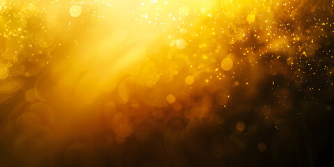 Obraz premium Yellow-orange glowing abstract color gradient wave shape on black grainy background copy space design minimal banner header cover poster design