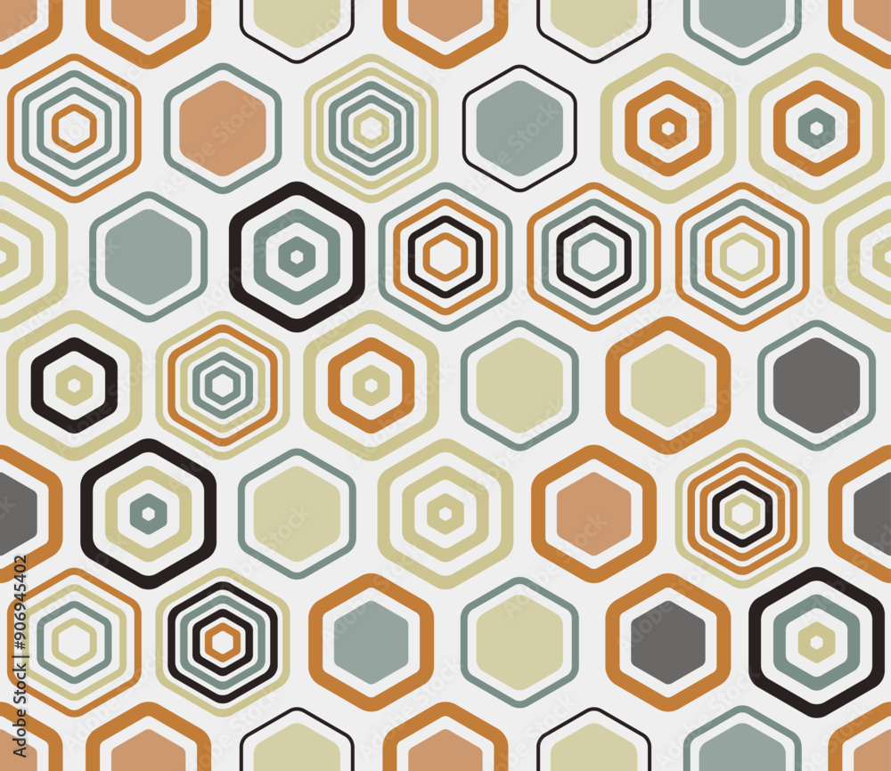 Poster geometric mesh background. geometric shapes of varied style and color. large honeycomb cells. tileab