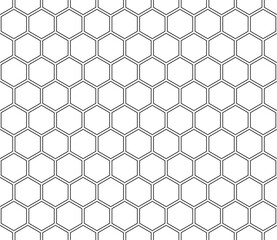 Honeycomb mosaic background. Seamless hexagon mosaic pattern. Hexagonal shapes in a tileable vector illustration.