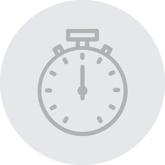 stopwatch Vector Line Grey Circle Grey