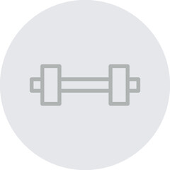 dumbell Vector Line Grey Circle Grey