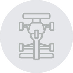 formula car Vector Line Grey Circle Grey