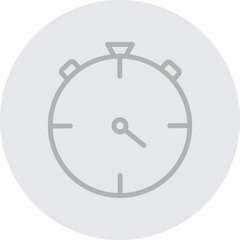 stpwatch Vector Line Grey Circle Grey