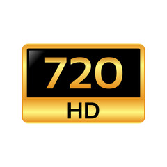 720 HD resolution gray icon for web and mobile