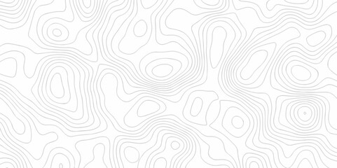 Topography wave line vector grid map. white wave line geography landscape Topo contour map on white background. Geographic mountain relief diagram line wave carve pattern.