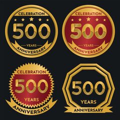 Celebration 500 Year Anniversary - Gold Seals, 4 Variations, Ruby and Transparent Seals.