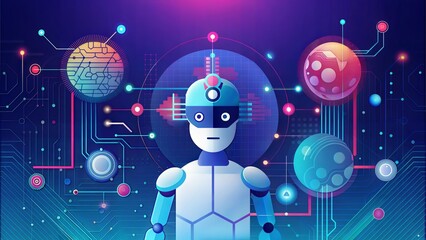 Fototapeta premium artificial intelligence technology background