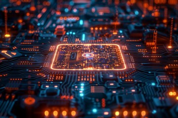 Obraz premium Future Global E-Marketplace Illuminated by Digital Light on a Map, Symbolizing the Connected World of Commerce