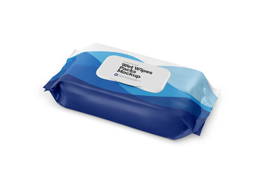 Wet Wipes Pack Mockup