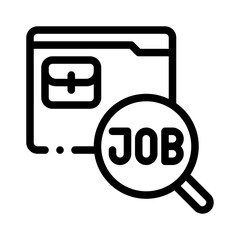 job search line icon