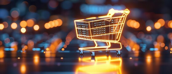 Innovative ecommerce platform highlighting the ease of use, with copy space and cyber