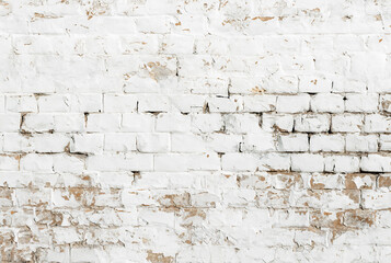 Rustic White Brick Wall Background