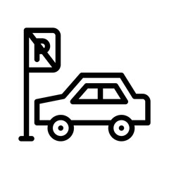 no parking line icon