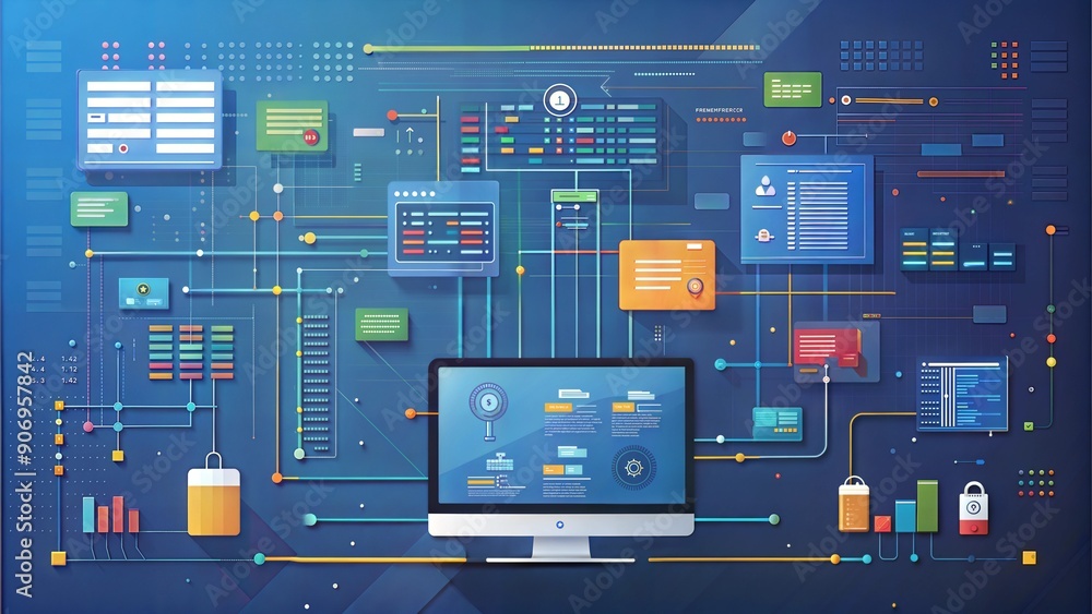 Poster coding technology background