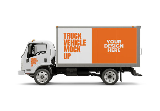 Box Truck Mockup - Side View