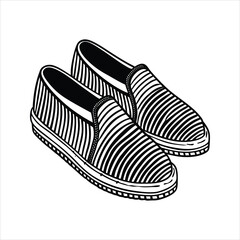 Espadrilles black vector