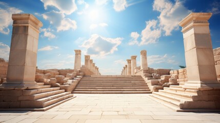 Fototapeta premium Heavenly staircase matthew 5 12 rejoice for great rewards despite persecution