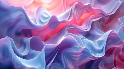 Fototapeta premium Ethereal Waves of Color: A Dreamy Abstract Landscape