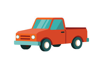  cartoon pickup truck vector art illustration © Jannatul