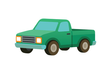  cartoon pickup truck vector art illustration © Jannatul